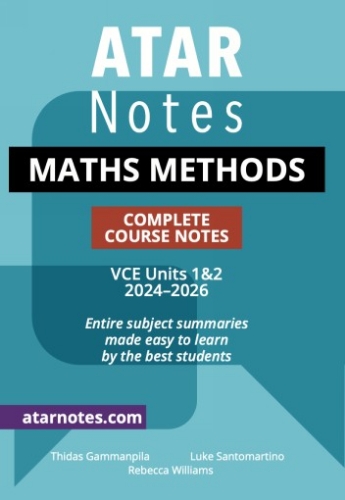 ATAR Notes: VCE Maths Methods 1&2 (2024-2026)